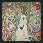 Adesivo Quadrado Caminho do Jardim com Galinhas, Gustav Klimt, Art<br><div class="desc">Jardim com Galinhas (1916) de Gustav Klimt é uma pintura de arte vitoriana do simbolismo das belas artes. Uma cena natural com galinhas no quintal do jardim de flores em uma fazenda. Sobre o artista: Gustav Klimt (1862-1918) era um pintor simbolista austríaco e um dos membros mais proeminentes do movimento...</div>