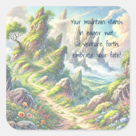 Adesivo Quadrado Caminho e Cotação do Whimsic