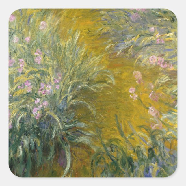 Adesivo Quadrado Caminho pelos irlandeses, Monet (Frente)