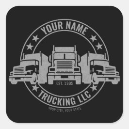 Adesivo Quadrado Caminhoneiro Personalizado - Caminhão-Caminhão-Sem