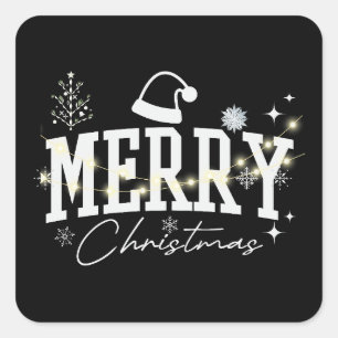 Adesivo Quadrado Camisa de Natal - Merry Design de Natal