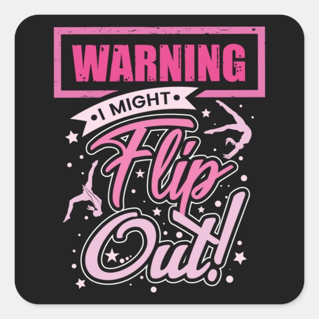 Adesivo Quadrado Camisa Engraçada De Ginástica Para Presente De Gym (Frente)