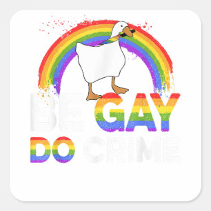 Adesivo Quadrado Camisa LGBT Ser Gay Do Crime