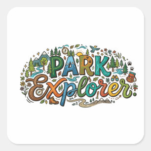 Adesivo Quadrado Camisa Park Explorer – Aventura na Natureza