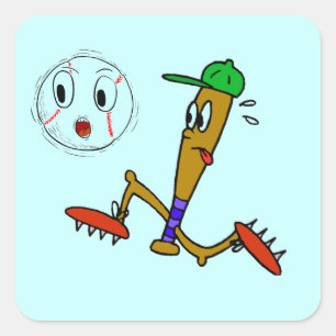 Adesivo Quadrado Camisas e presentes de beisebol humorísticos