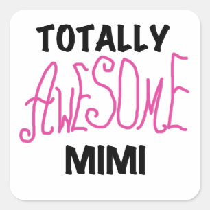 Adesivo Quadrado Camisas e presentes totalmente incríveis Mimi rosa