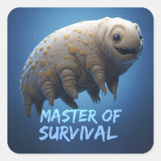 Adesivo Quadrado camiseta de ursos de água legal Tardigrado