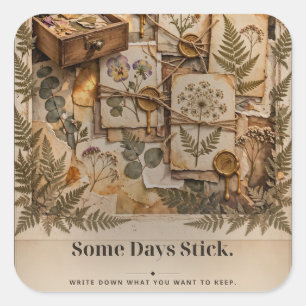Adesivo Quadrado Camiseta Some Days Stick Memory Keepsake