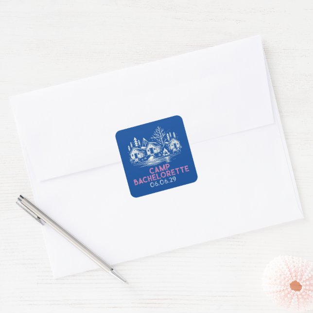 Adesivo Quadrado Camp Bachelorette (Envelope)