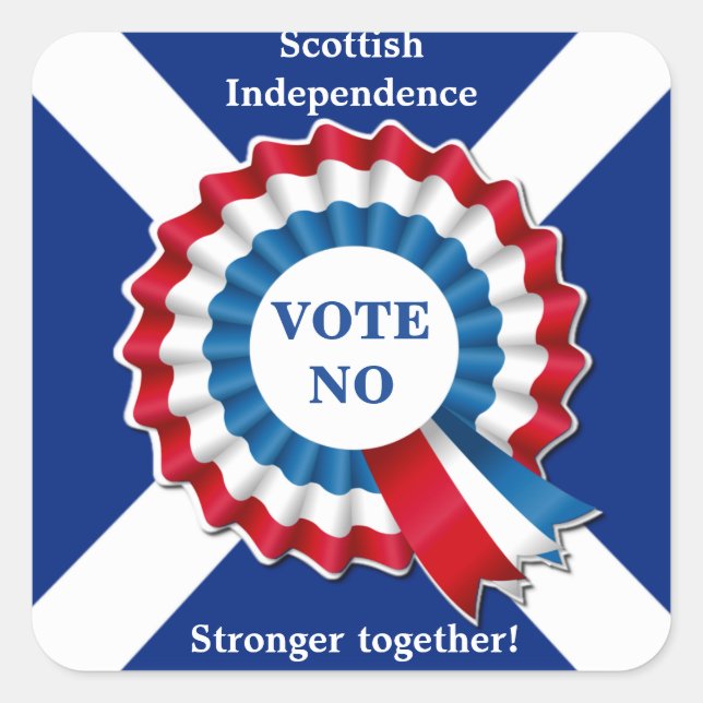 Adesivo Quadrado Campanha de Independência Sótima Votação Não (Frente)