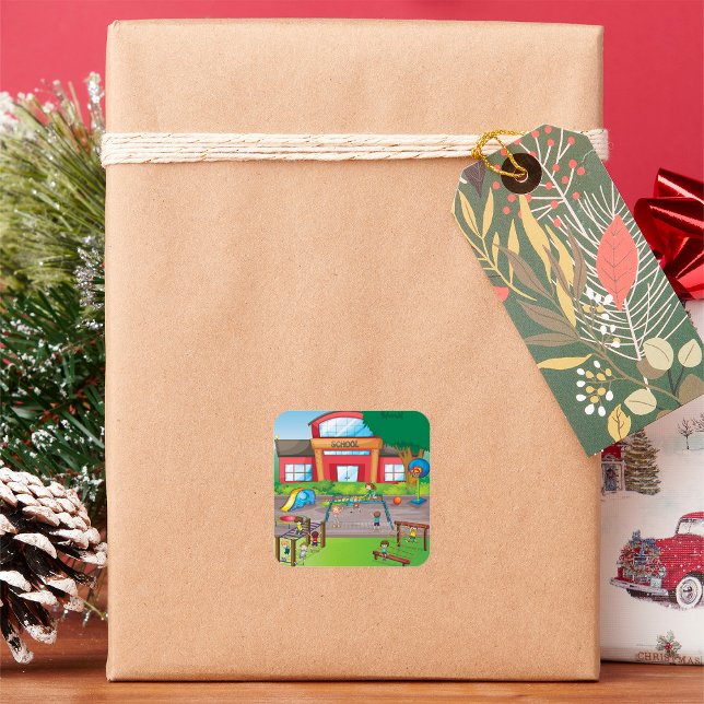 Adesivo Quadrado Campanha escolar (Criador carregado)