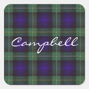 Adesivo Quadrado Campbell of Argyll Scottish clan tartan - Xadrez