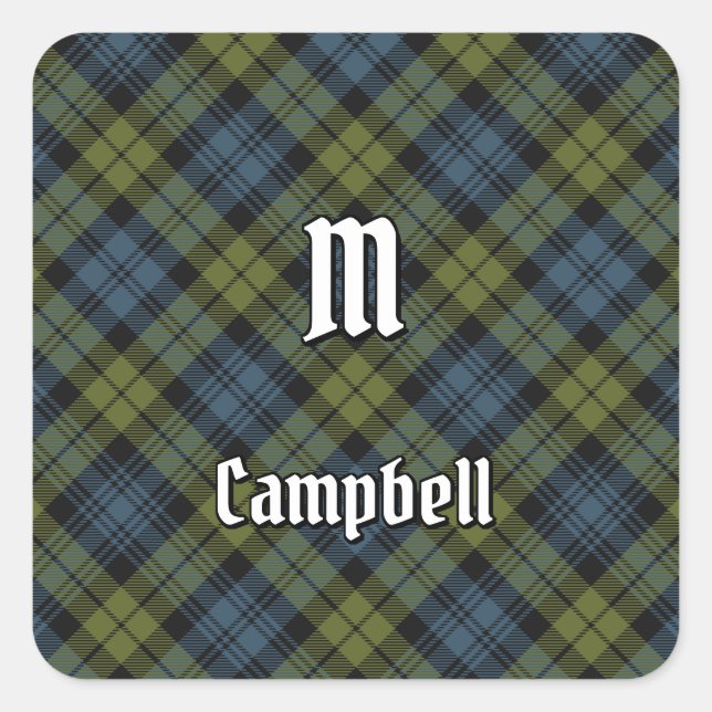 Adesivo Quadrado Campbell Tartan (Frente)