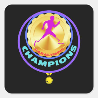 Adesivo Quadrado Campeões Paraolímpicos