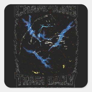 Adesivo Quadrado Campeões Treinam Diariamente – Academia de Atleta 