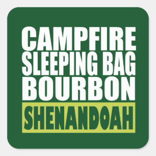 Adesivo Quadrado Campfire Sleing Bag Bourbon Shenandoah
