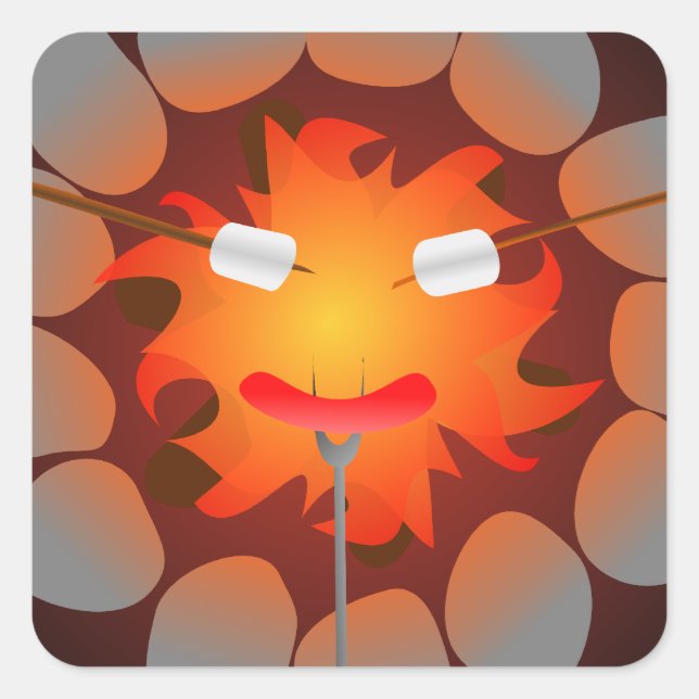 Adesivo Quadrado Camping (Frente)