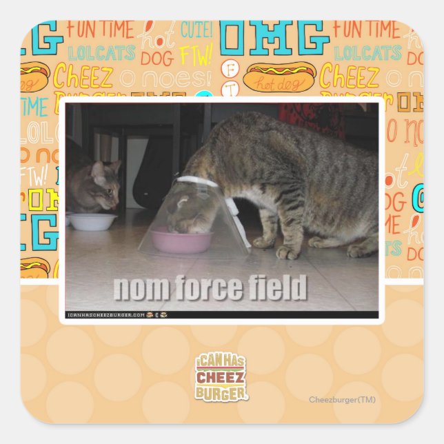 Adesivo Quadrado campo de força nom (Frente)