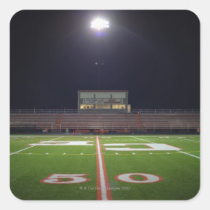 Adesivo Quadrado Campo de futebol americano iluminado na noite
