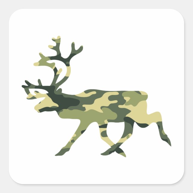 Adesivo Quadrado Camuflagem das florestas das Caraíbas / Camuflagem (Frente)