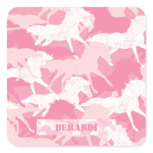 Camuflagem de Cavalo Rosa Personalizada