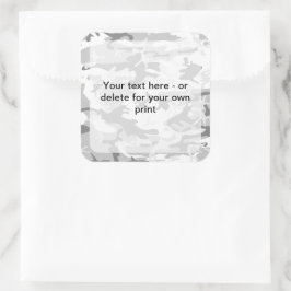 Adesivo Quadrado Camuflagem de Cinzas de inverno, Militar, Exército