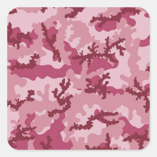 Adesivo Quadrado Camuflagem rosa