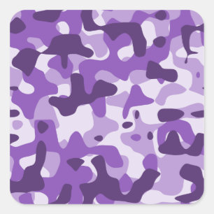 Adesivo Quadrado Camuflagem roxa