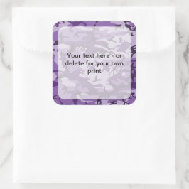 Adesivo Quadrado Camuflagem Roxa, Militares, Exército