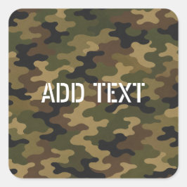 Adesivo Quadrado Camuflagem Verde Personalizada do Exército
