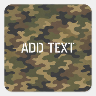 Adesivo Quadrado Camuflagem Verde Personalizada do Exército