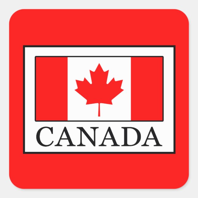 Adesivo Quadrado Canadá (Frente)