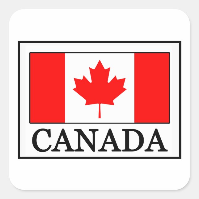 Adesivo Quadrado Canadá (Frente)