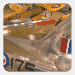 Adesivo Quadrado Canadá, Alberta, Calgary: Museu Aero Espacial de
