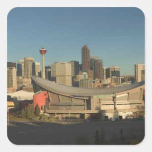 Adesivo Quadrado Canadá, Alberta, Calgary: Paisagem Urbana da 3