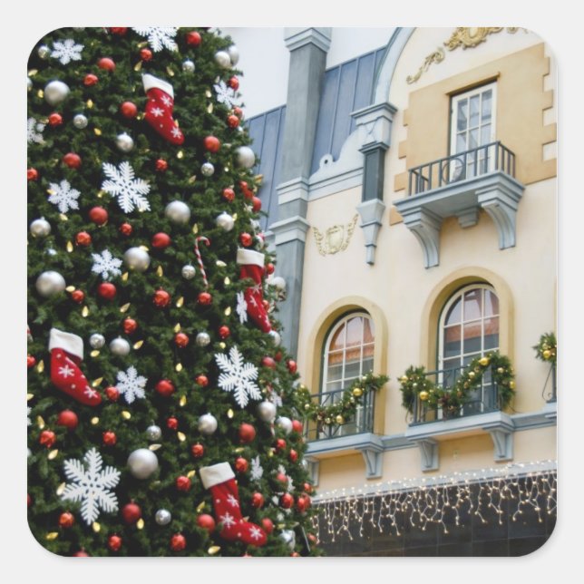 Adesivo Quadrado Canadá, Alberta, Edmonton. West Edmonton Mall (Frente)