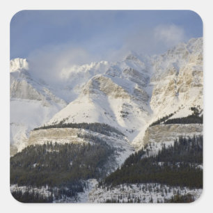 Adesivo Quadrado Canadá, Alberta, Parque Nacional Banff. Vista de