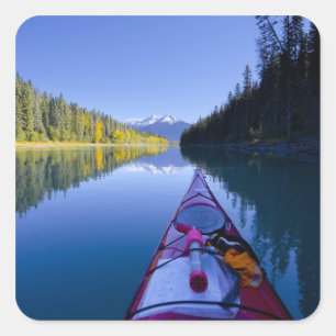 Adesivo Quadrado Canadá, Colúmbia Britânica, Lagos Bowron