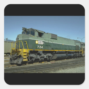 Adesivo Quadrado Canadá, Columbia_Trains britânico do mundo