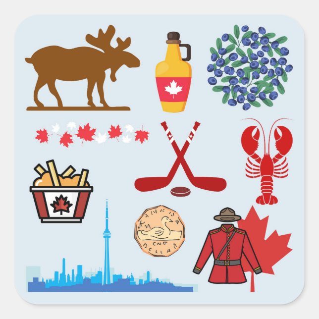 Adesivo Quadrado Canadá Diversão (Frente)