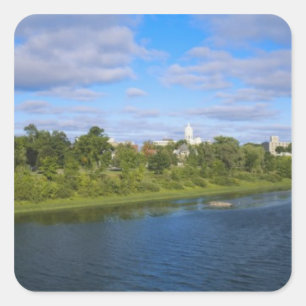 Adesivo Quadrado Canadá, New Brunswick, Fredericton, vista de Cidad