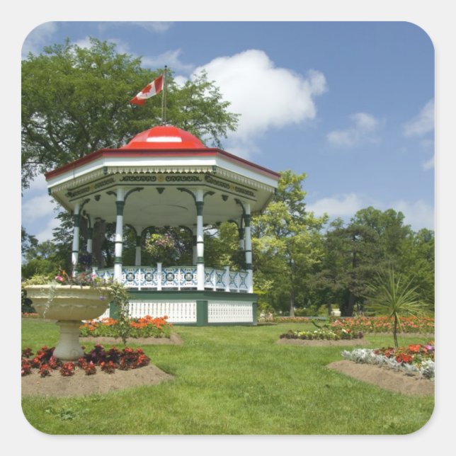 Adesivo Quadrado Canadá, Nova Escócia, Halifax, Jardim Público. (Frente)