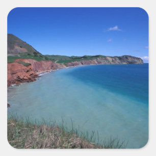 Adesivo Quadrado Canadá, Quebec, Ilhas da Madalena, Cabo Alright