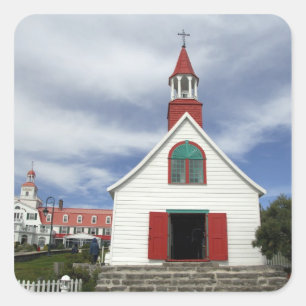 Adesivo Quadrado Canadá, Quebec, Tadoussac. Petite Chapelle,