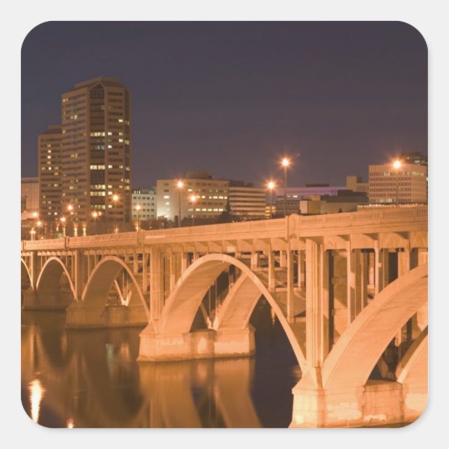 Adesivo Quadrado Canadá, Saskatchewan, Saskatoon: Broadway (Frente)