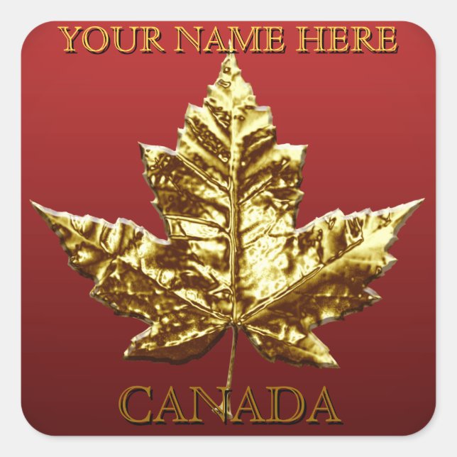 Adesivo Quadrado Canadá Souvenir Stickers Custom Canada Sticker (Frente)
