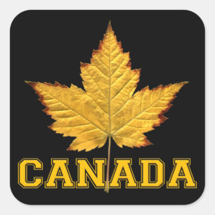 Adesivo Quadrado Canadá Souvenir Stickers Maple Leaf Canada Sticker