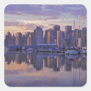 Adesivo Quadrado Canadá, Vancouver, Colúmbia Britânica. Vancouver