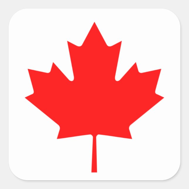 Adesivo Quadrado canadense Flag of Canada Maple Leaf (Frente)