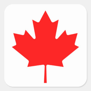 Adesivo Quadrado canadense Flag of Canada Maple Leaf